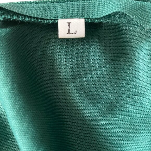 Green Swiss Dot Tie Strap Midi Dress Romantic Coquette Cottagecore Fairycore L - Picture 3 of 11